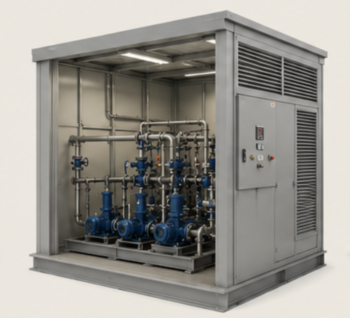PPR packaged pump room render